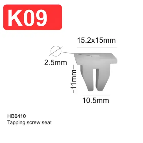 Car Body Clip K09 100 pcs IGTuningMiami Car Accessories Wholesale